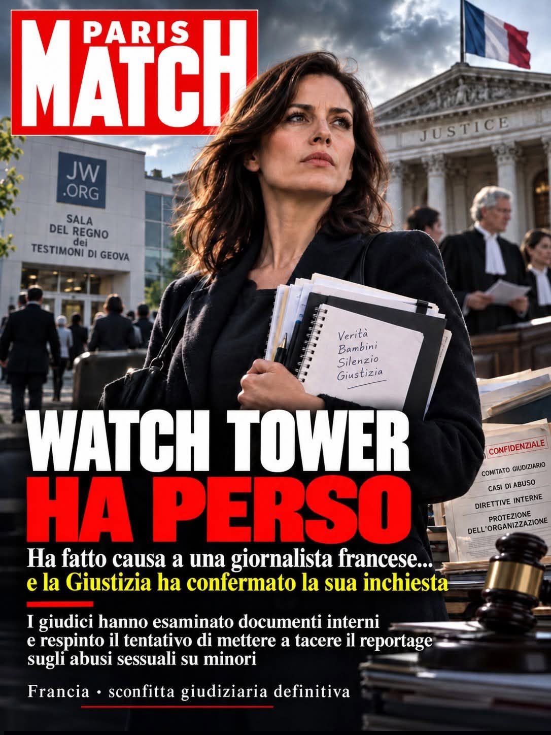 Rappresentazione simbolica dell'esito giudiziario in Francia