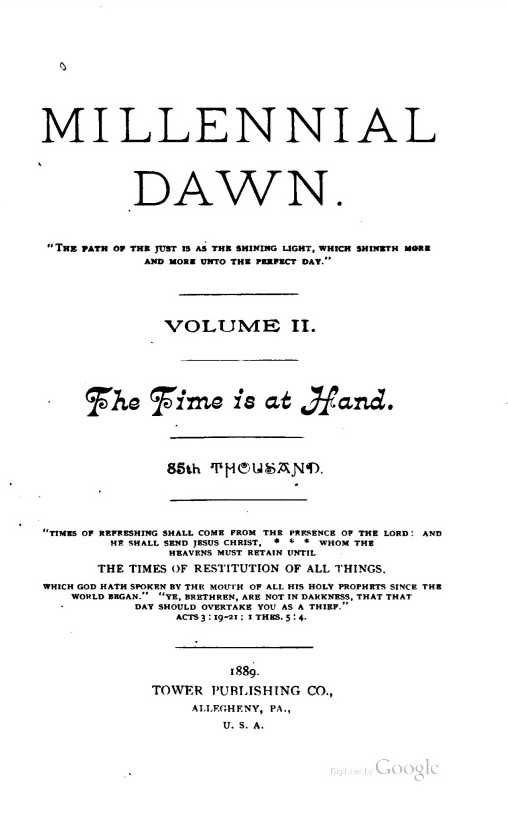 Frontespizio della prima edizione del 1889