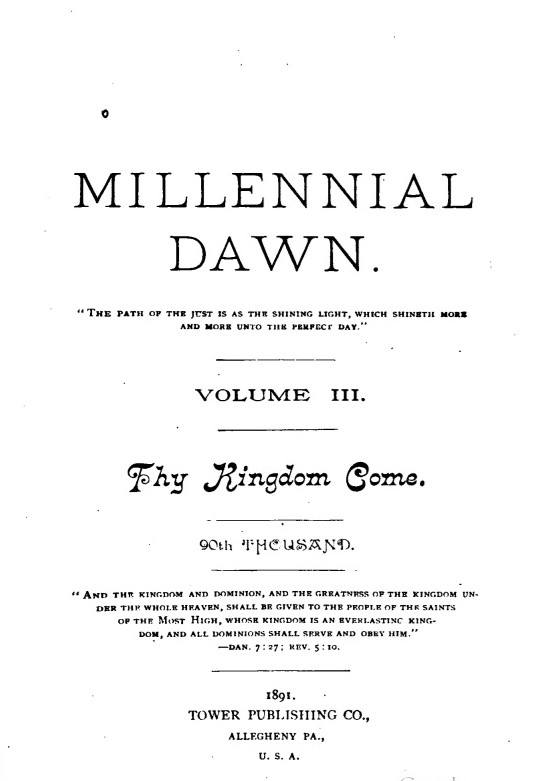 Frontespizio della prima edizione del 1891